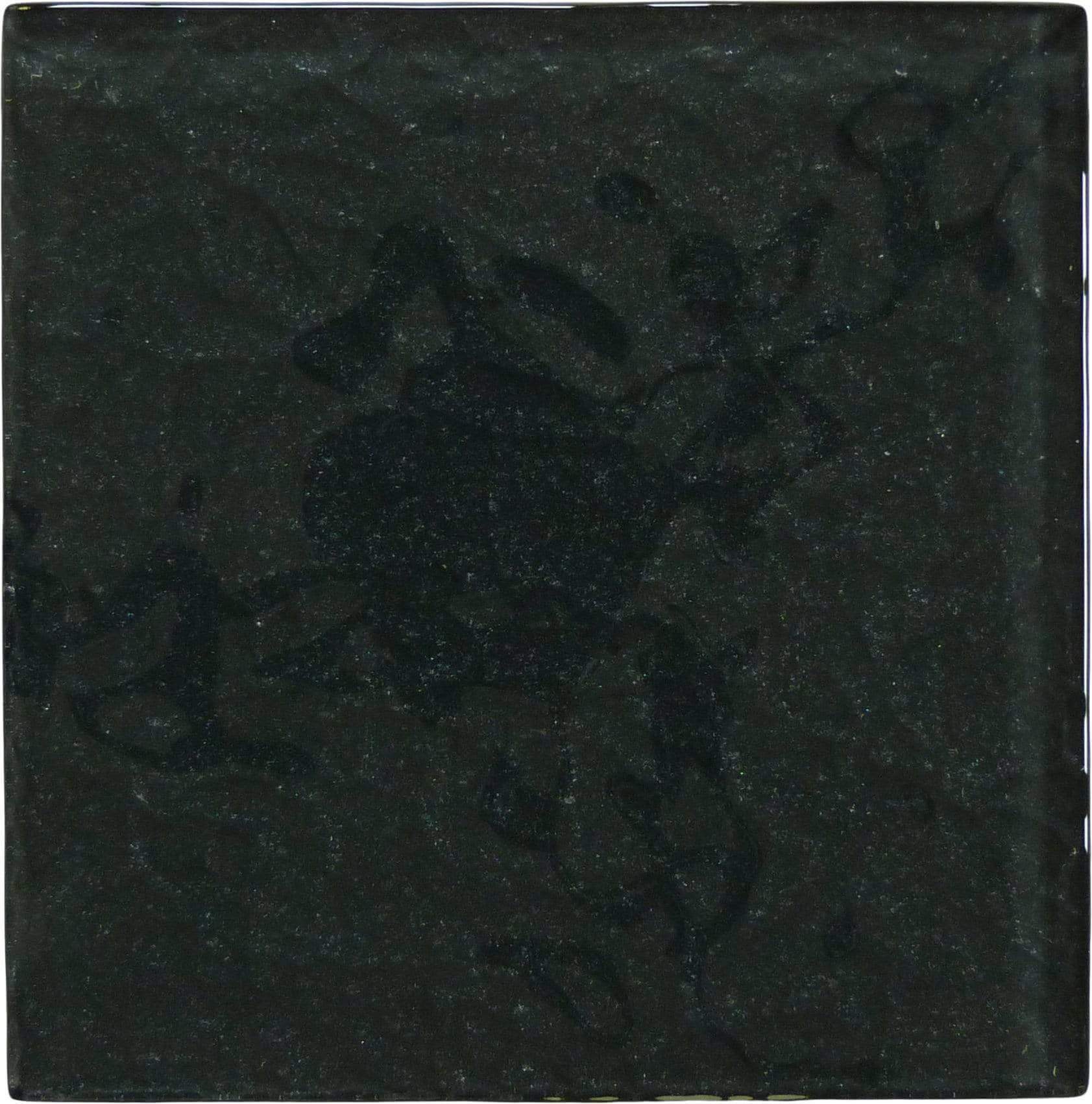 Moonscape Black 6"x6" Ripple Glossy Glass Pool Tile Ocean Pool Mosaics