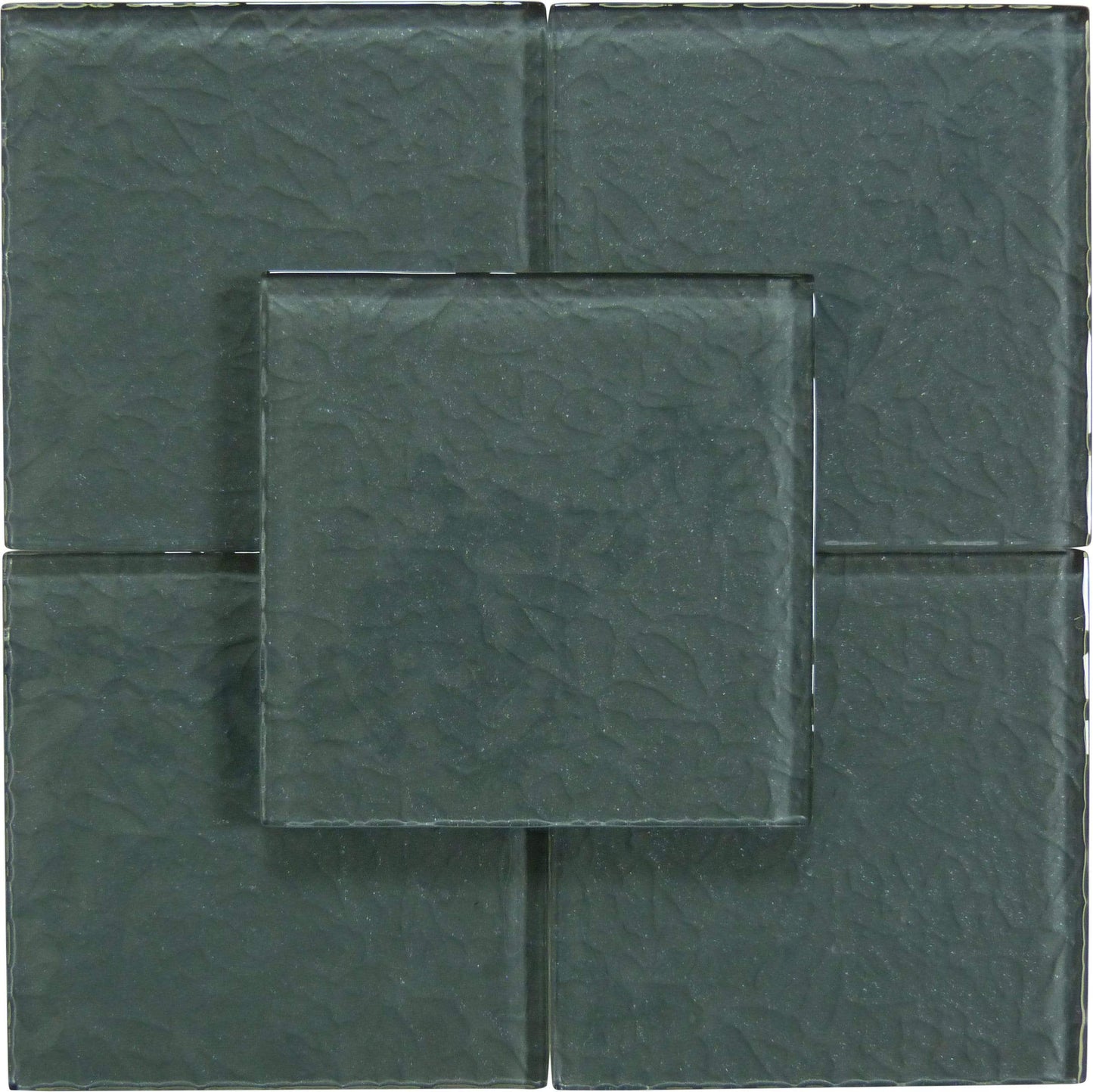 Moonscape Grey 6"x6" Ripple Glossy Glass Pool Tile Ocean Pool Mosaics