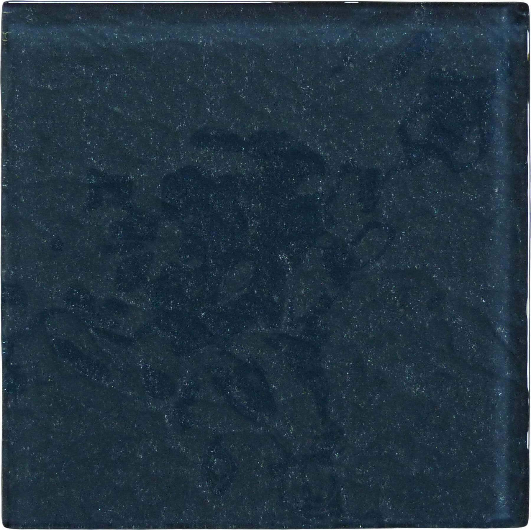 Moonscape Steel Blue 6"x6" Ripple Glossy Glass Pool Tile Ocean Pool Mosaics