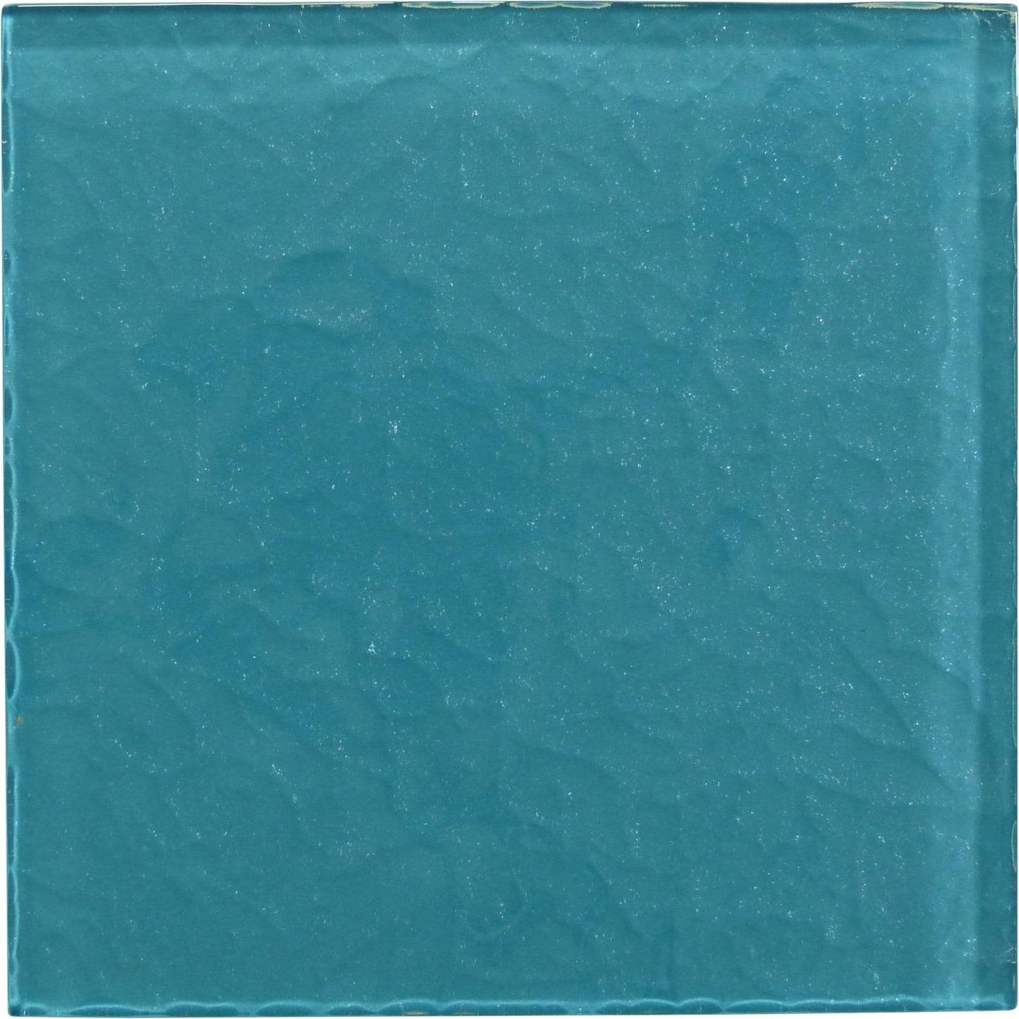 Moonscape Turquoise 6"x6" Ripple Glossy Glass Pool Tile Ocean Pool Mosaics