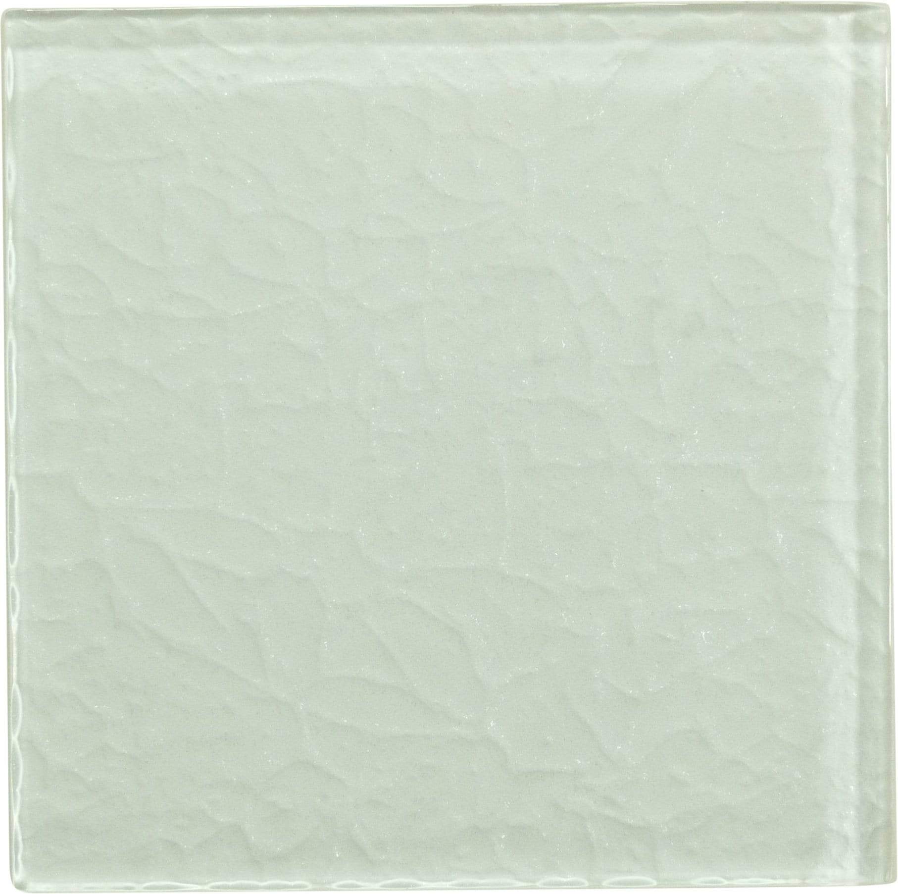 Moonscape White 6"x6" Ripple Glossy Glass Pool Tile Ocean Pool Mosaics