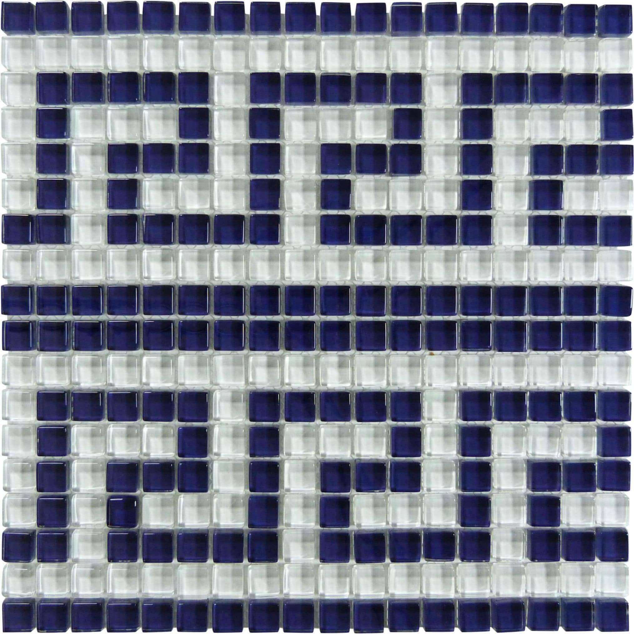 Darling Indigo Blue 5/8" x 5/8" Glossy Glass Pool Tile Ocean Pool Mosaics