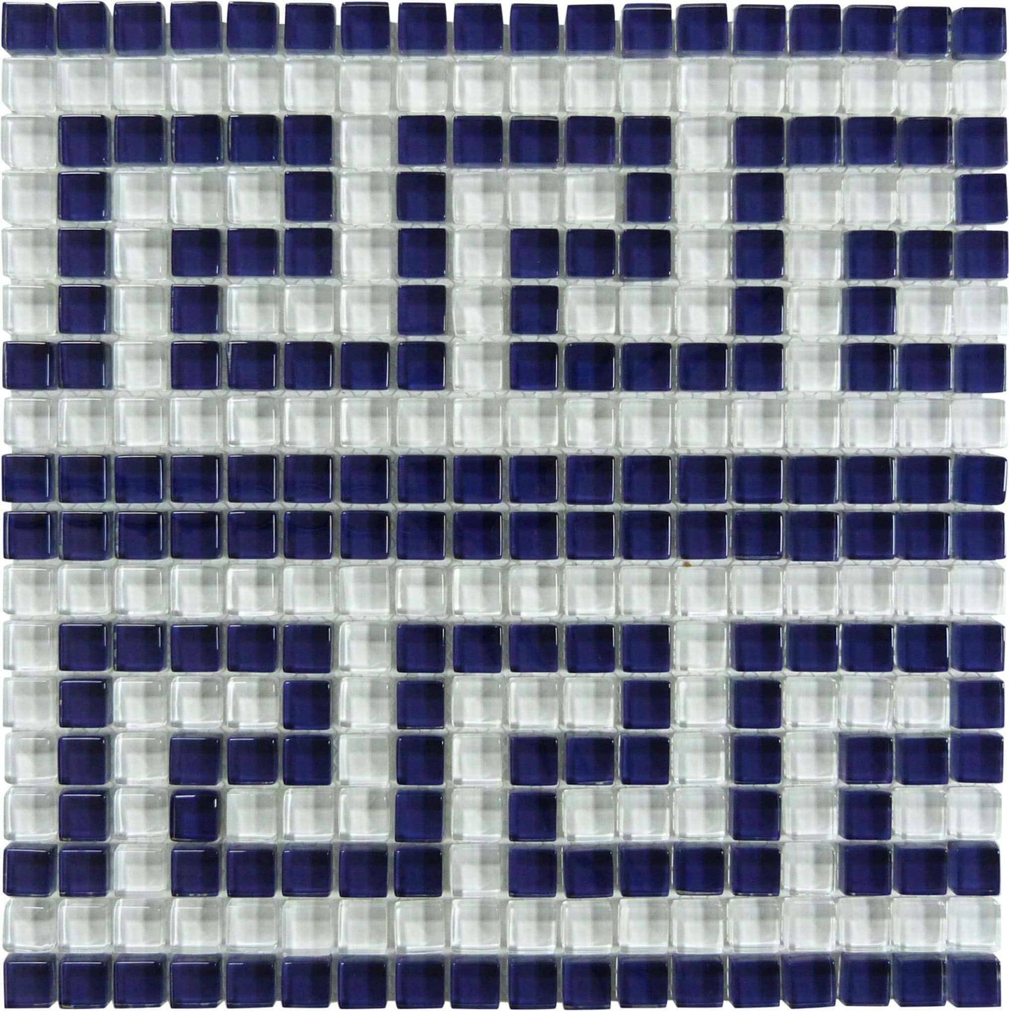 Darling Indigo Blue 5/8" x 5/8" Glossy Glass Pool Tile Ocean Pool Mosaics