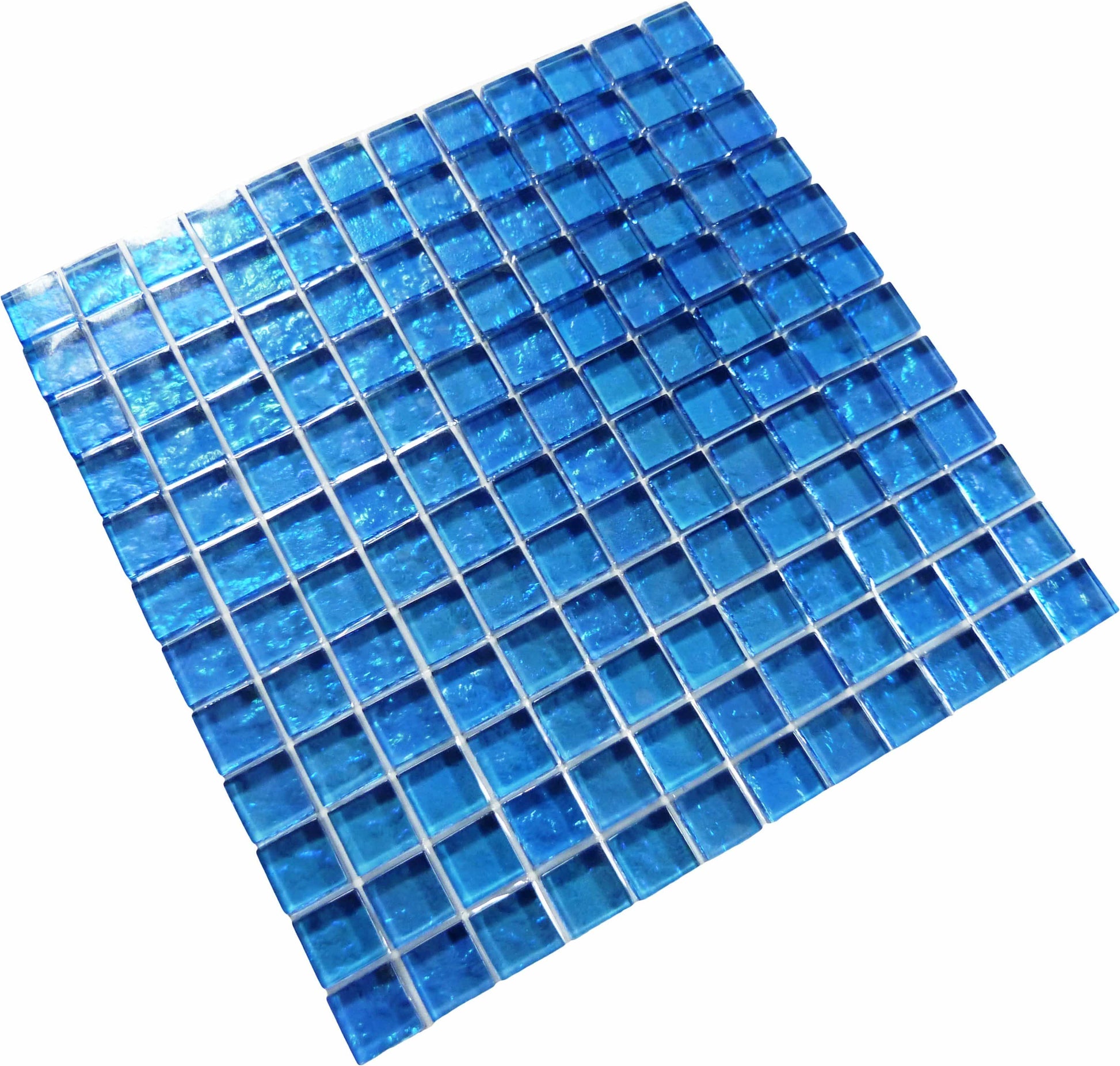 Galaxie Blue 1" x 1" Iridescent Glossy Glass Pool Tile Ocean Pool Mosaics