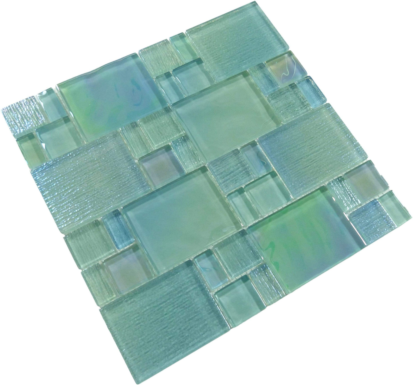 Sea Sprite Unique Shapes Glossy Glass Pool Tile Ocean Pool Mosaics