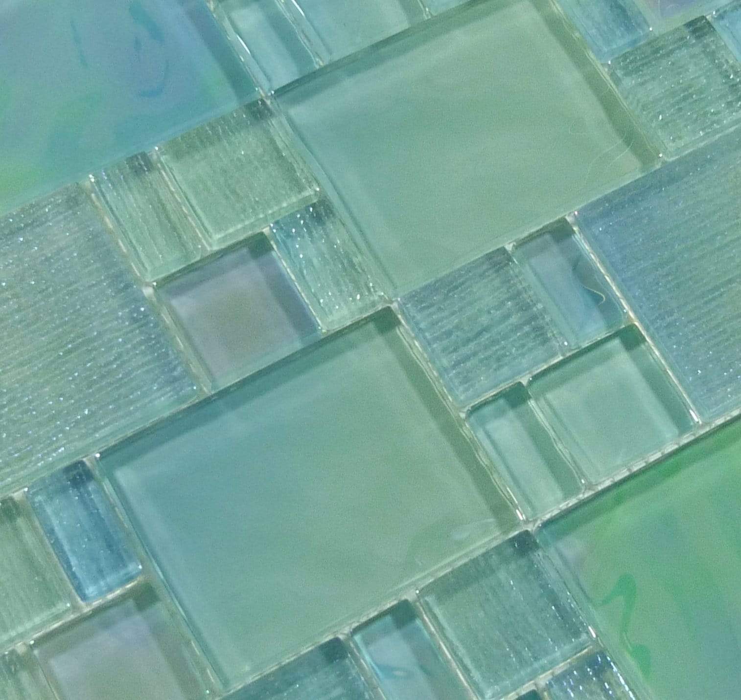 Sea Sprite Unique Shapes Glossy Glass Pool Tile Ocean Pool Mosaics