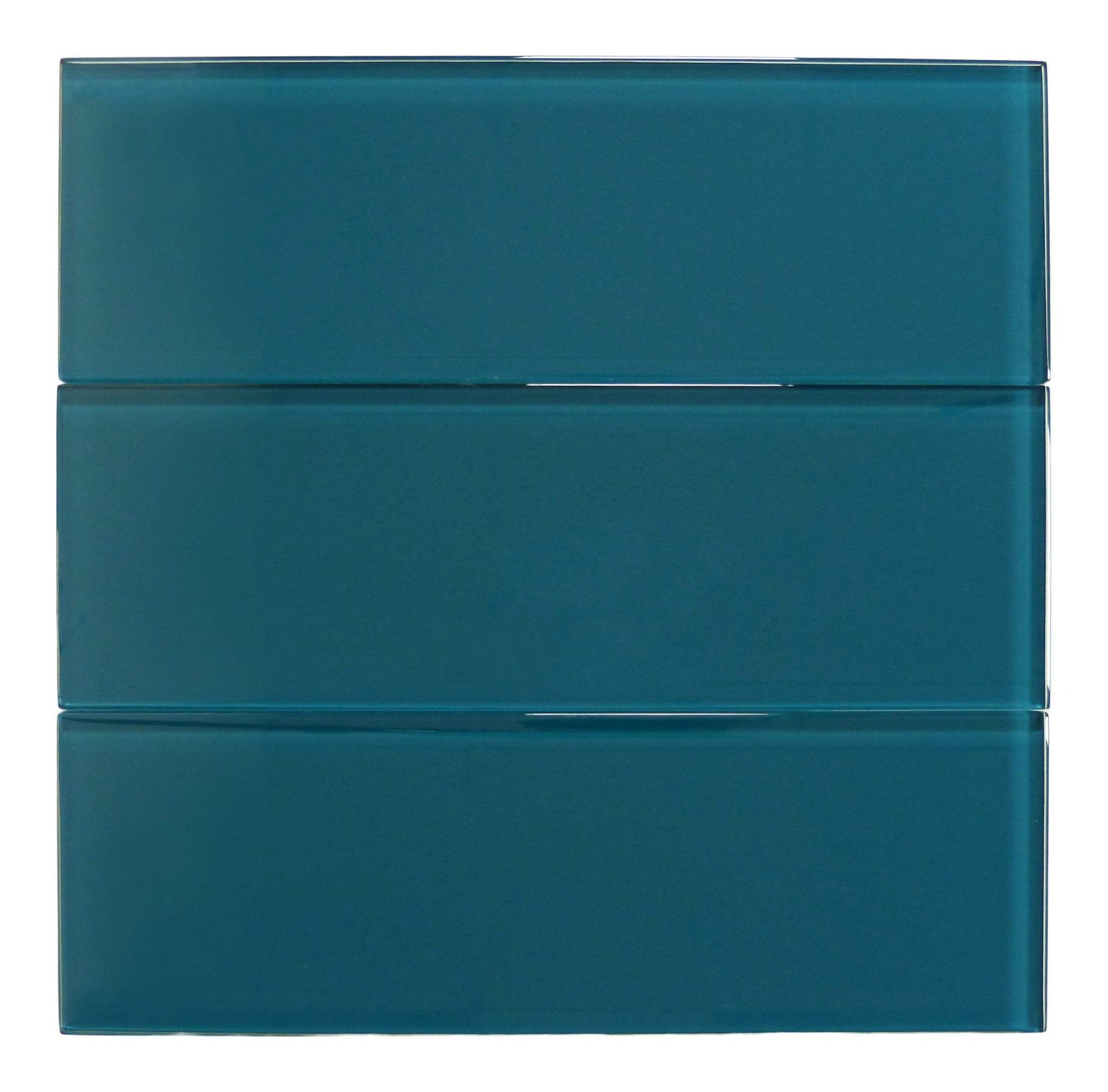 Dark Teal Green 4" x 12" Glossy Glass Subway Tile Pacific Tile