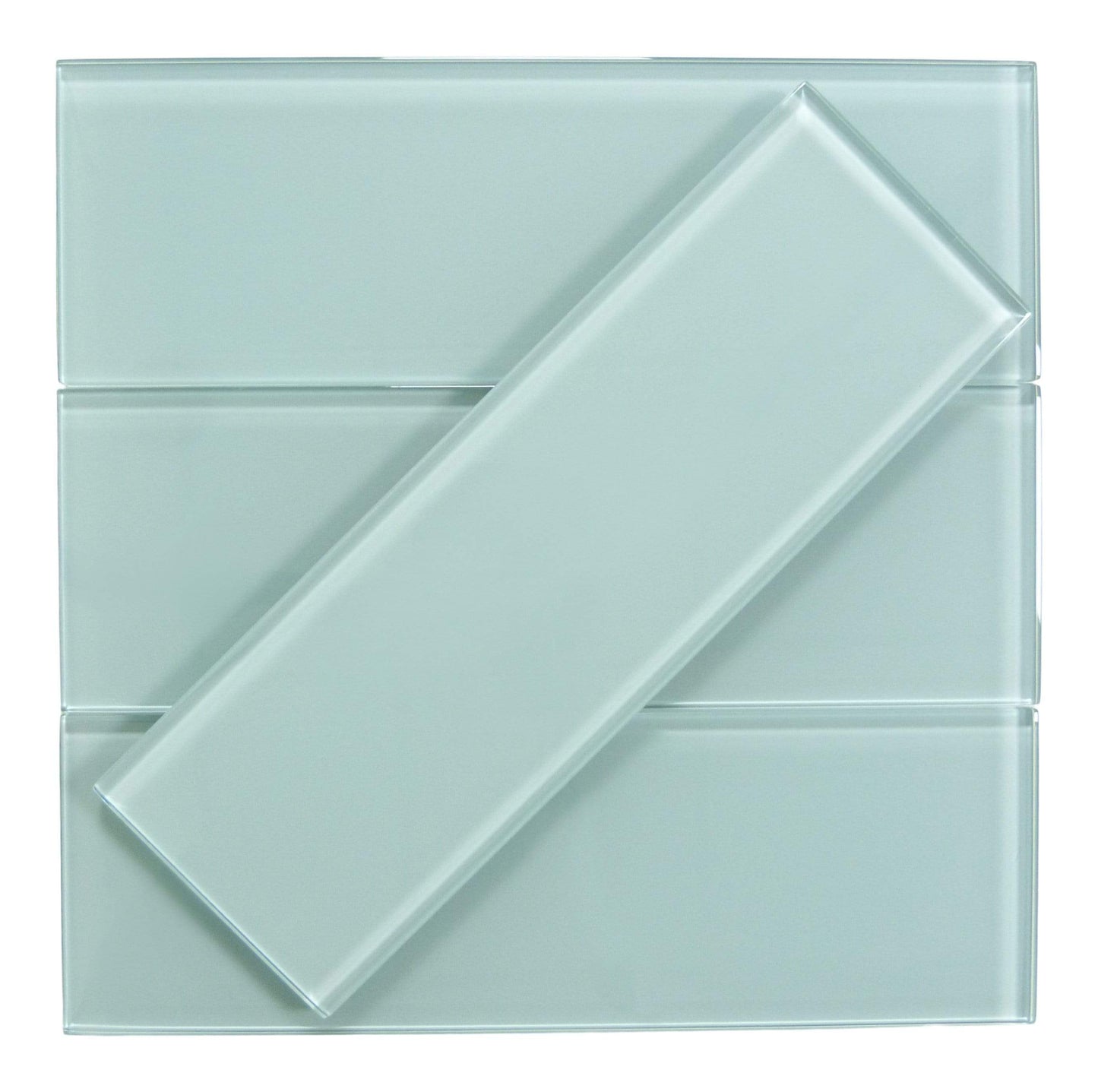 Light Sky Blue 4" x 12" Glossy Glass Subway Tile Pacific Tile