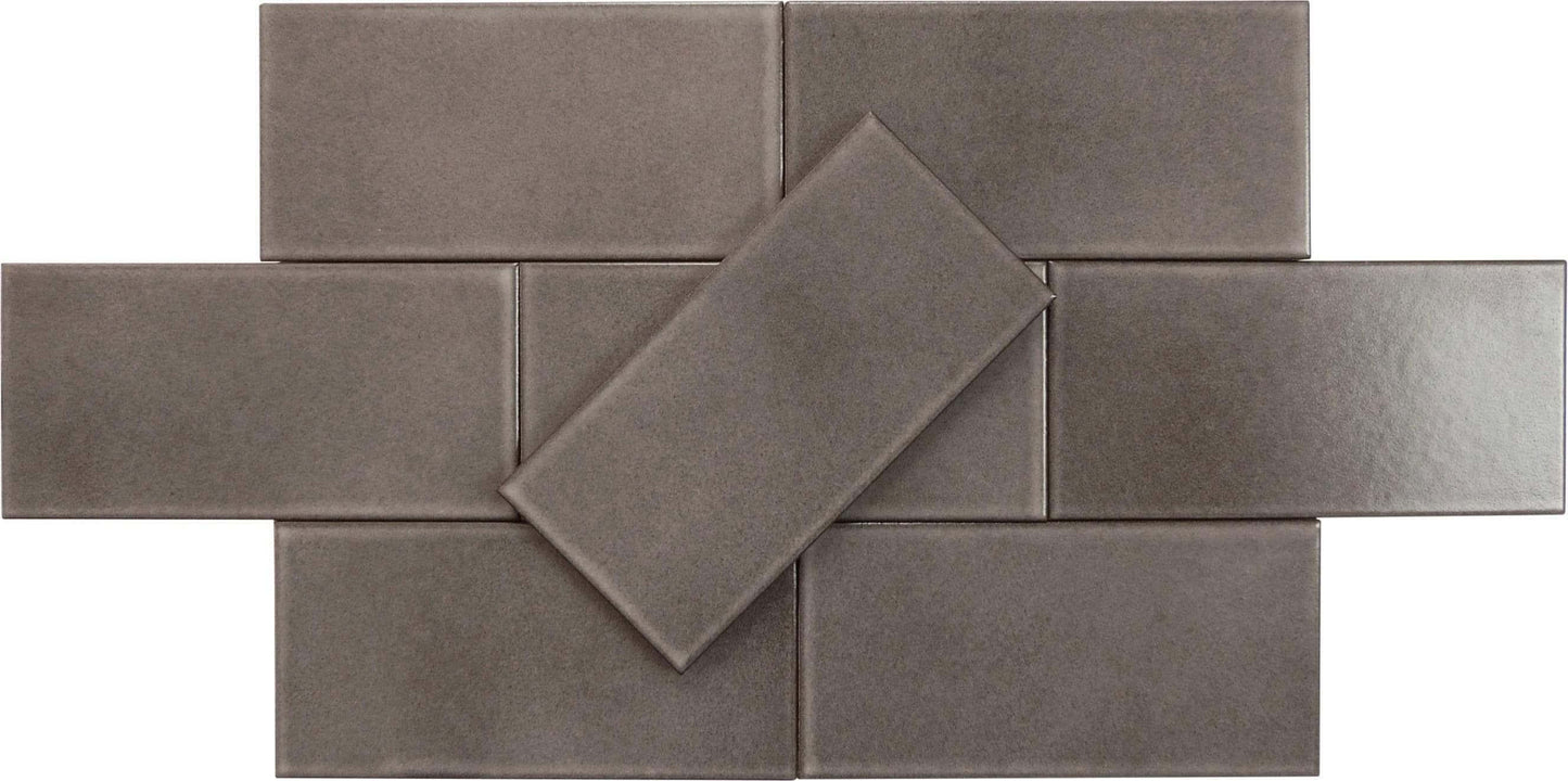 Antique Grey 3" x 6" Matte Porcelain Subway Tile Regency