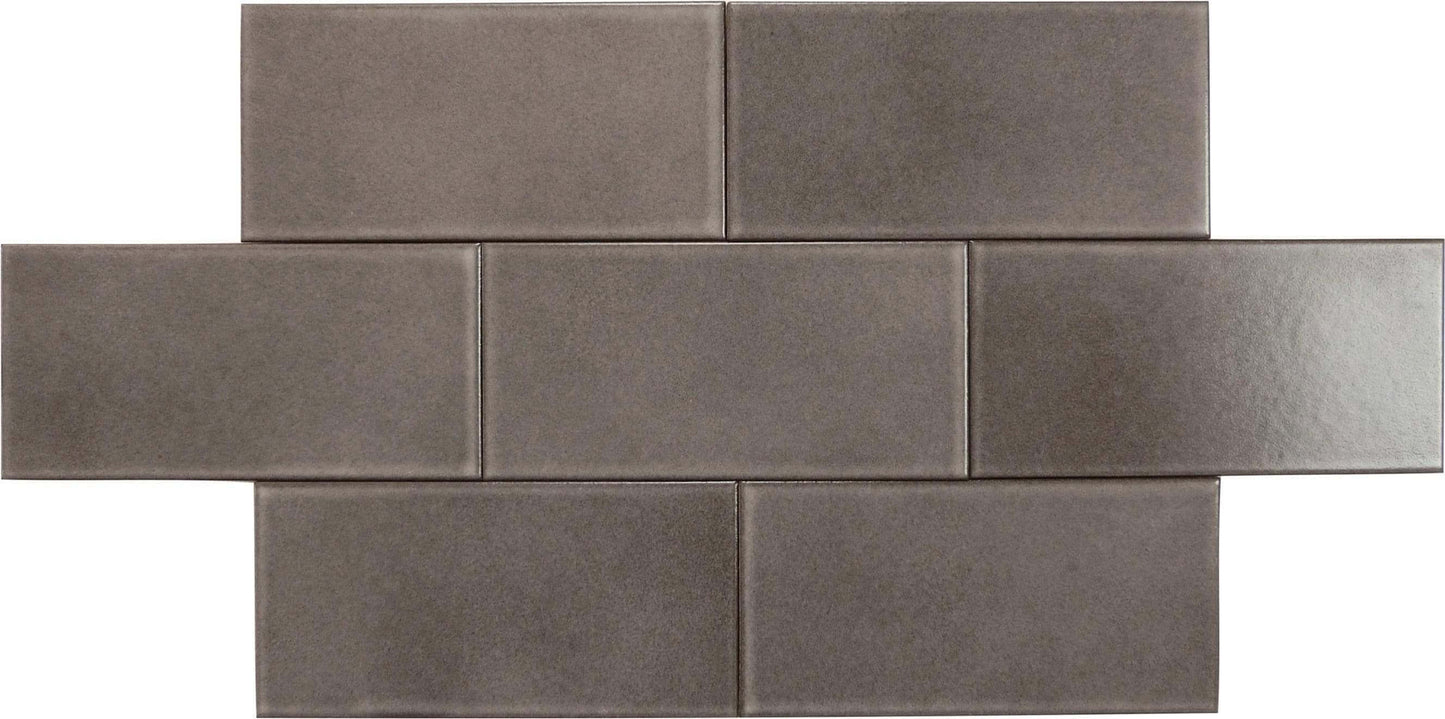 Antique Grey 3" x 6" Matte Porcelain Subway Tile Regency