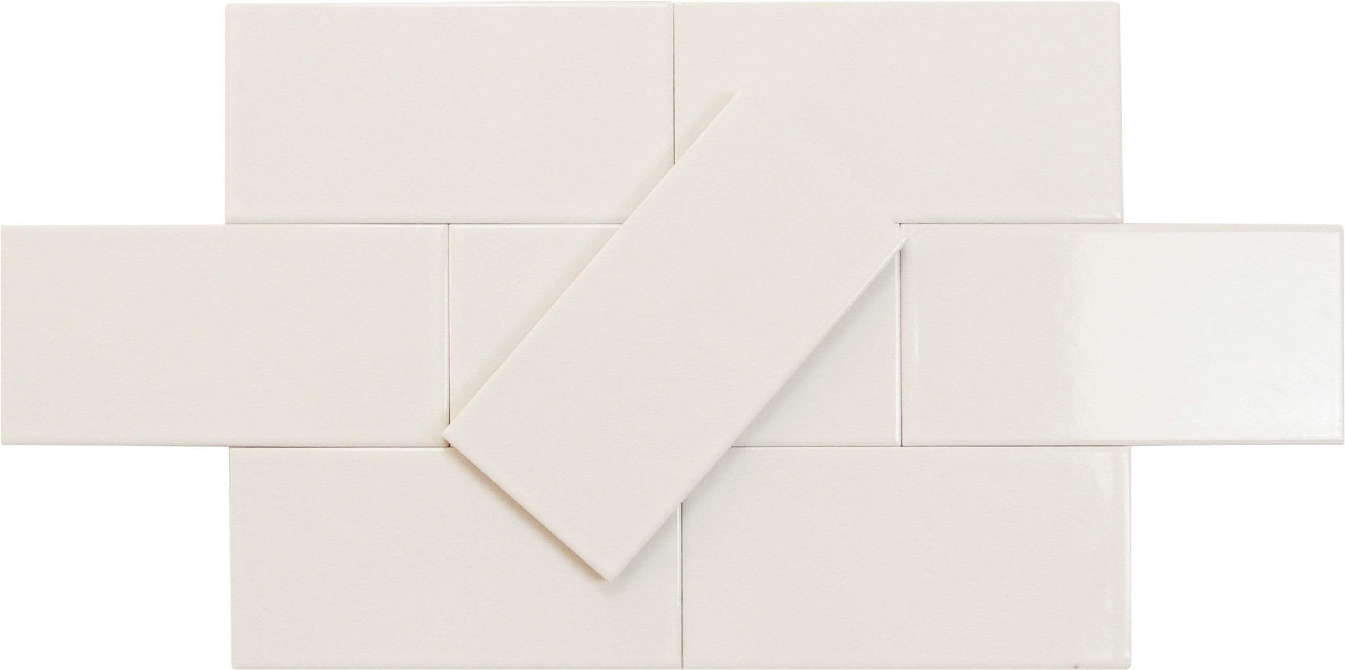 Delicate White 3" x 6" Glossy Porcelain Subway Tile Regency