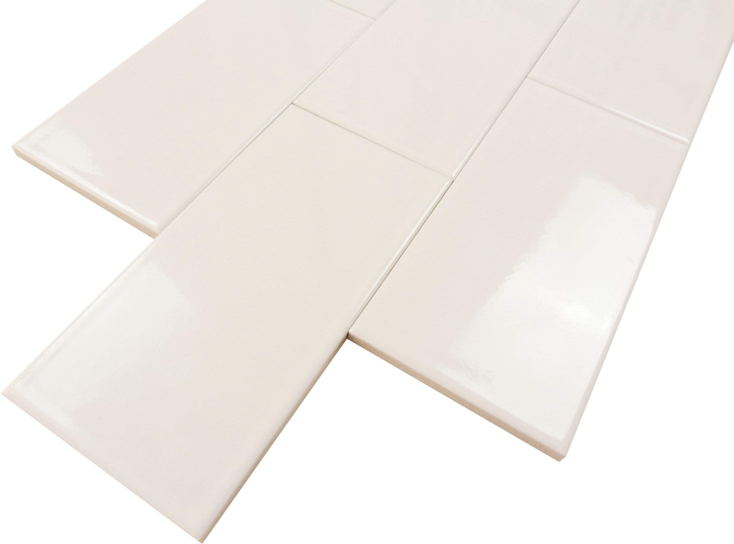 Delicate White 3" x 6" Glossy Porcelain Subway Tile Regency