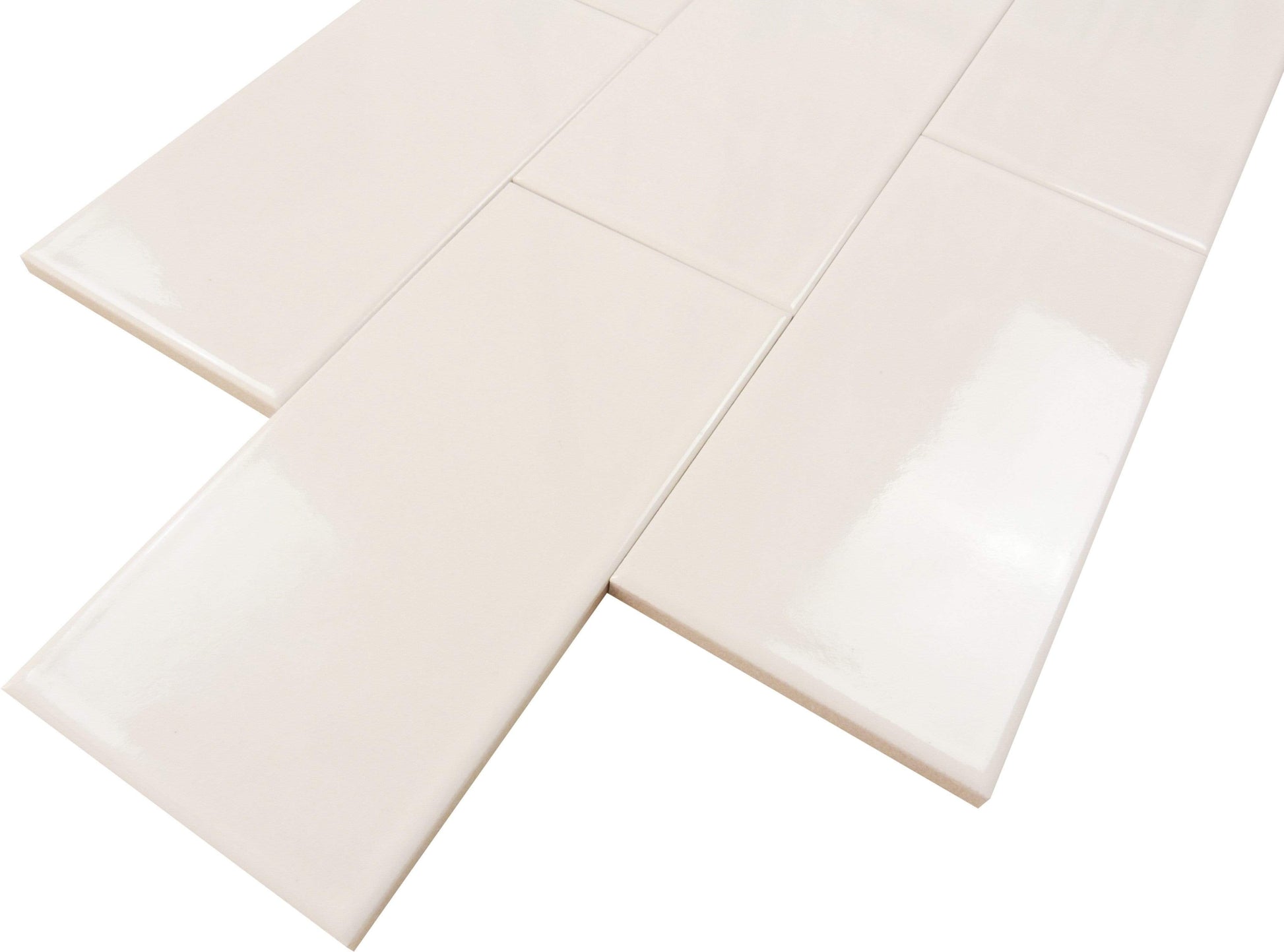 Delicate White 3" x 6" Glossy Porcelain Subway Tile Regency