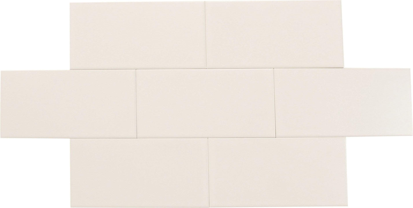 Delicate White 3" x 6" Matte Porcelain Subway Tile Regency