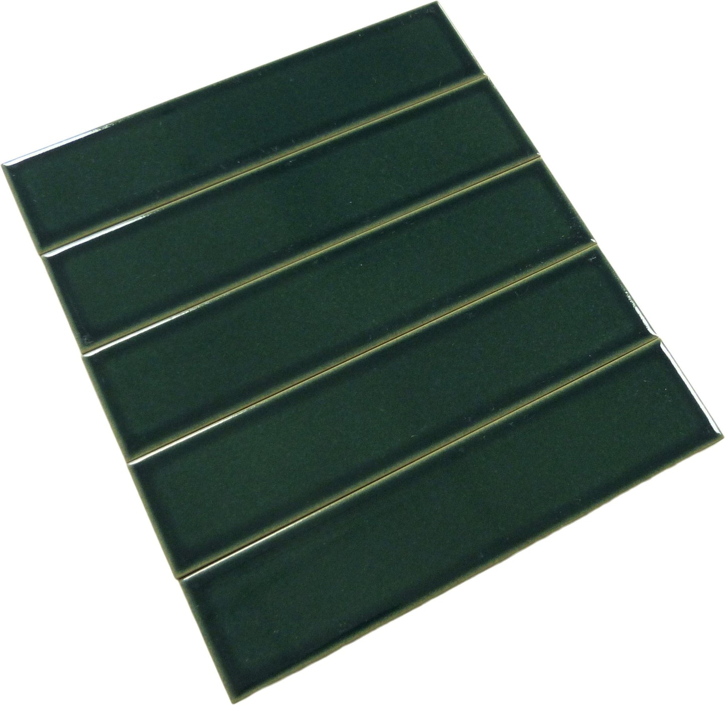 Illusion Aegean Green 2x8 Glossy Porcelain Tile Regency