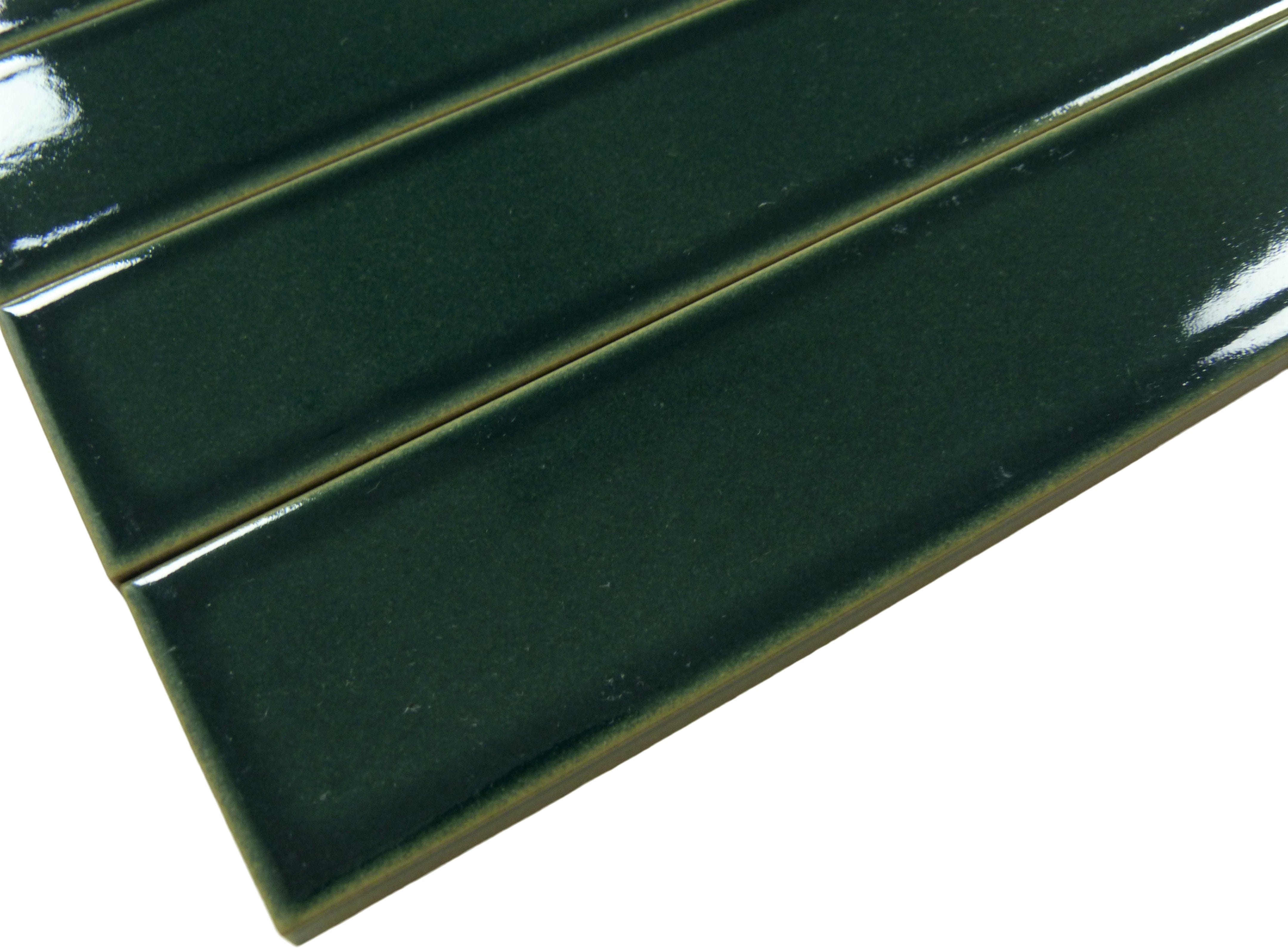 Illusion Aegean Green 2x8 Glossy Porcelain Tile Regency