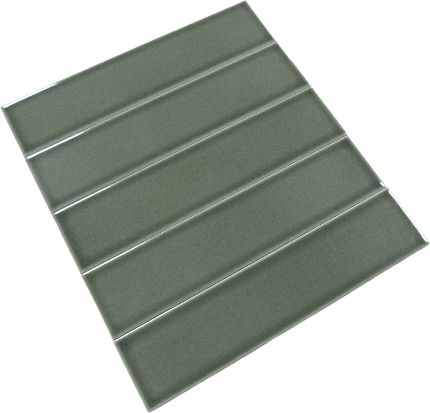 Illusion Cascade Green 2x8 Glossy Porcelain Tile Regency