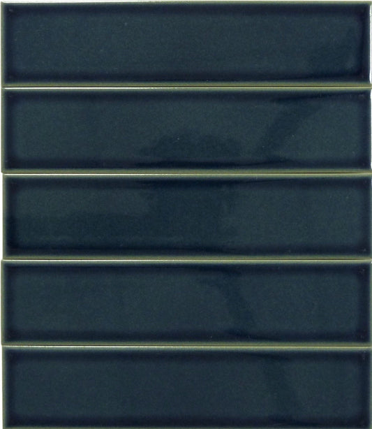 Illusion Newport Blue 2x8 Glossy Porcelain Tile Regency