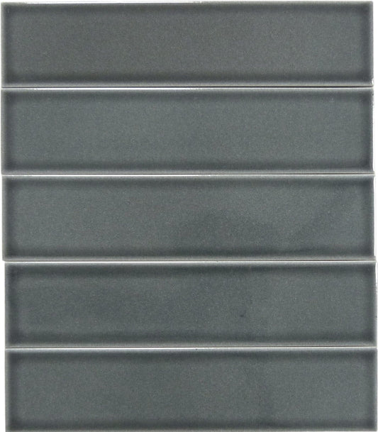Illusion Providence Grey 2x8 Glossy Porcelain Tile Regency