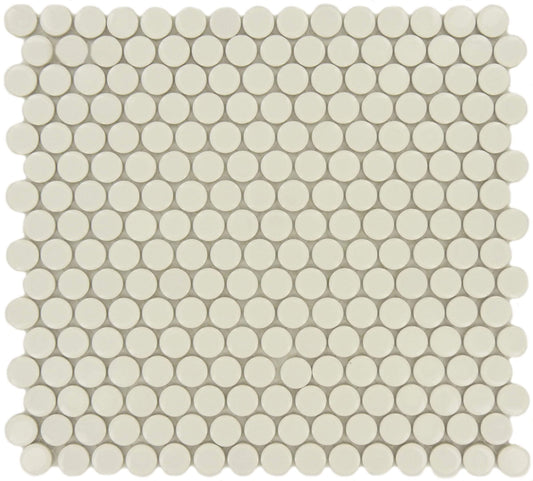 Cloud White Circles Porcelain Glossy Tile Regency