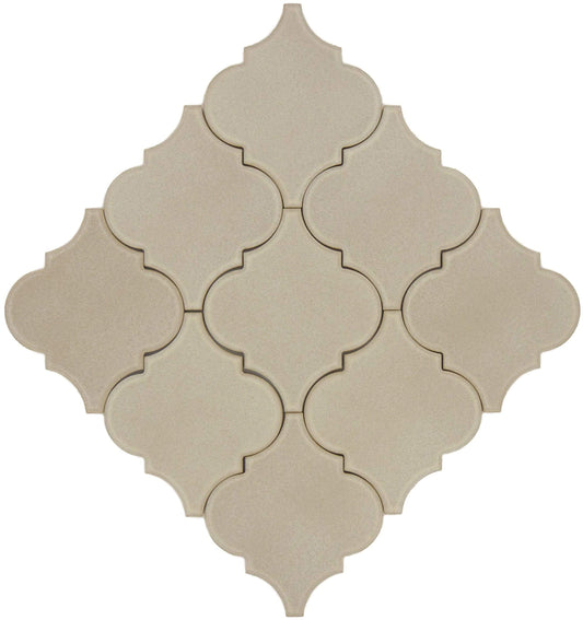 Saddle Arabesque Beige Matte Porcelain Tile Regency