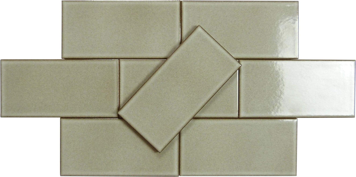 Sharkskin 3" x 6" Glossy Porcelain Subway Tile Regency