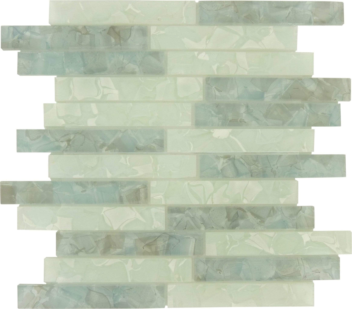 Mint Green Flake Uniform Brick Glass Pool Tile Royal Tile & Stone