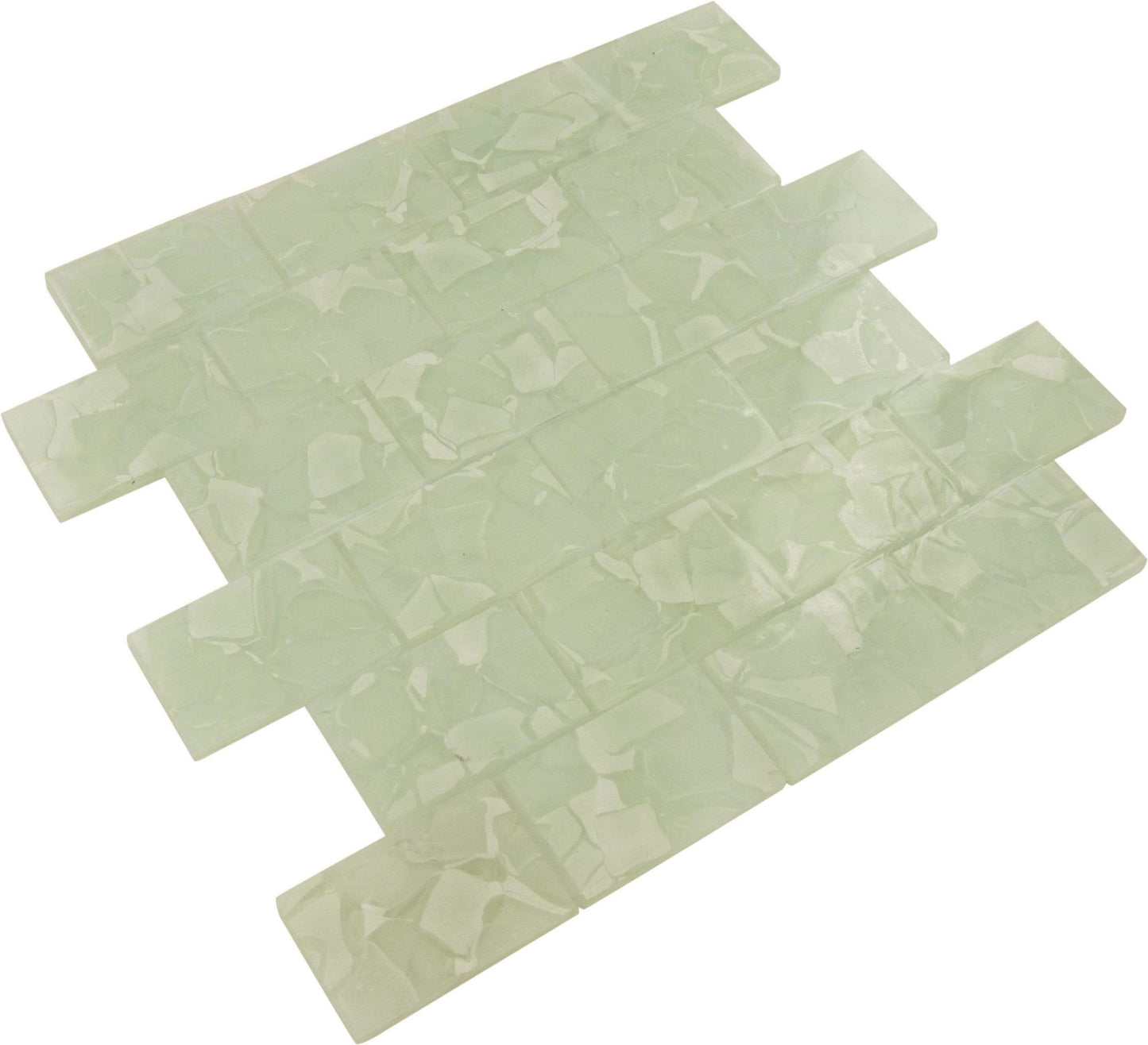 Lillies Green 2" x 3" Glossy Glass Pool Tile Royal Tile & Stone