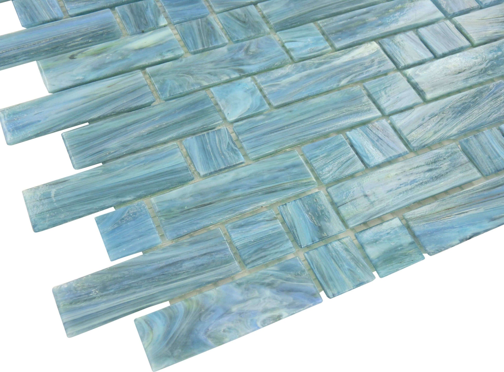 Java Random Brick Glossy Glass Pool Tile Royal Tile & Stone