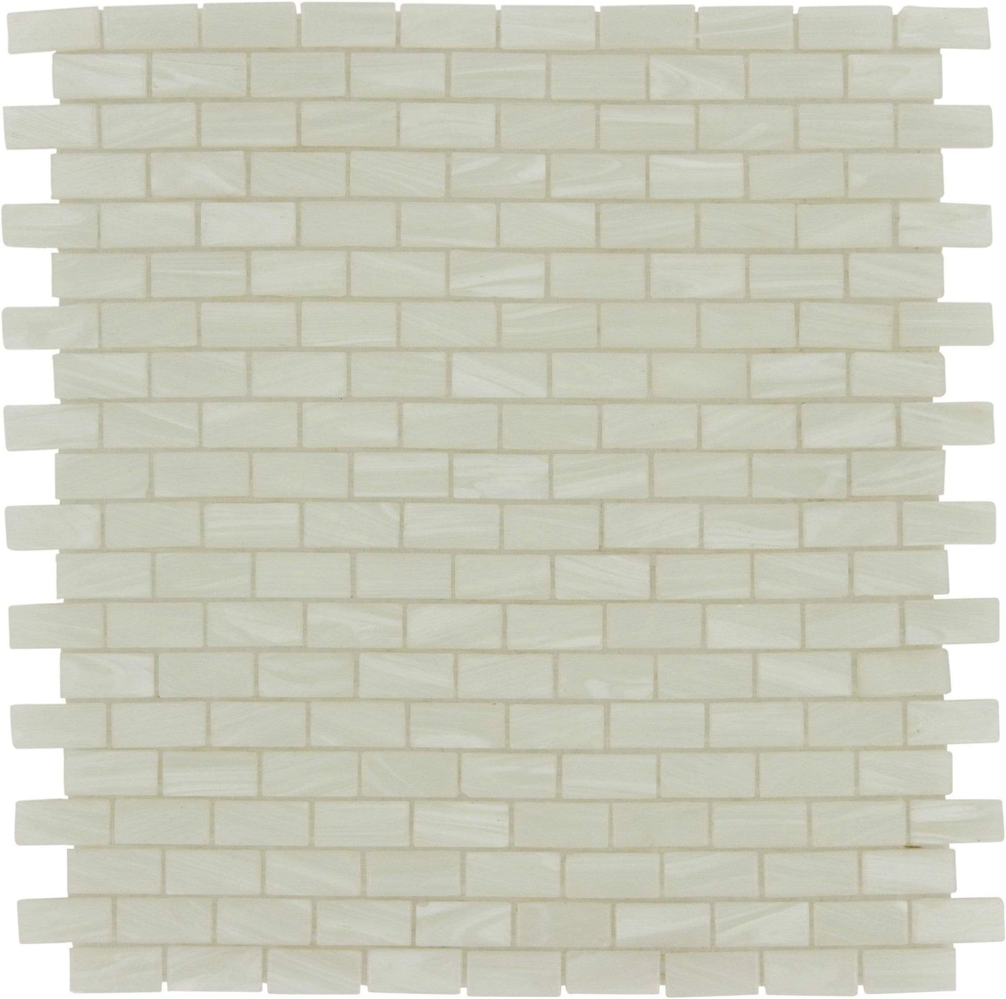 Pearl White 1/2" x 1" Glossy Glass Pool Tile Royal Tile & Stone