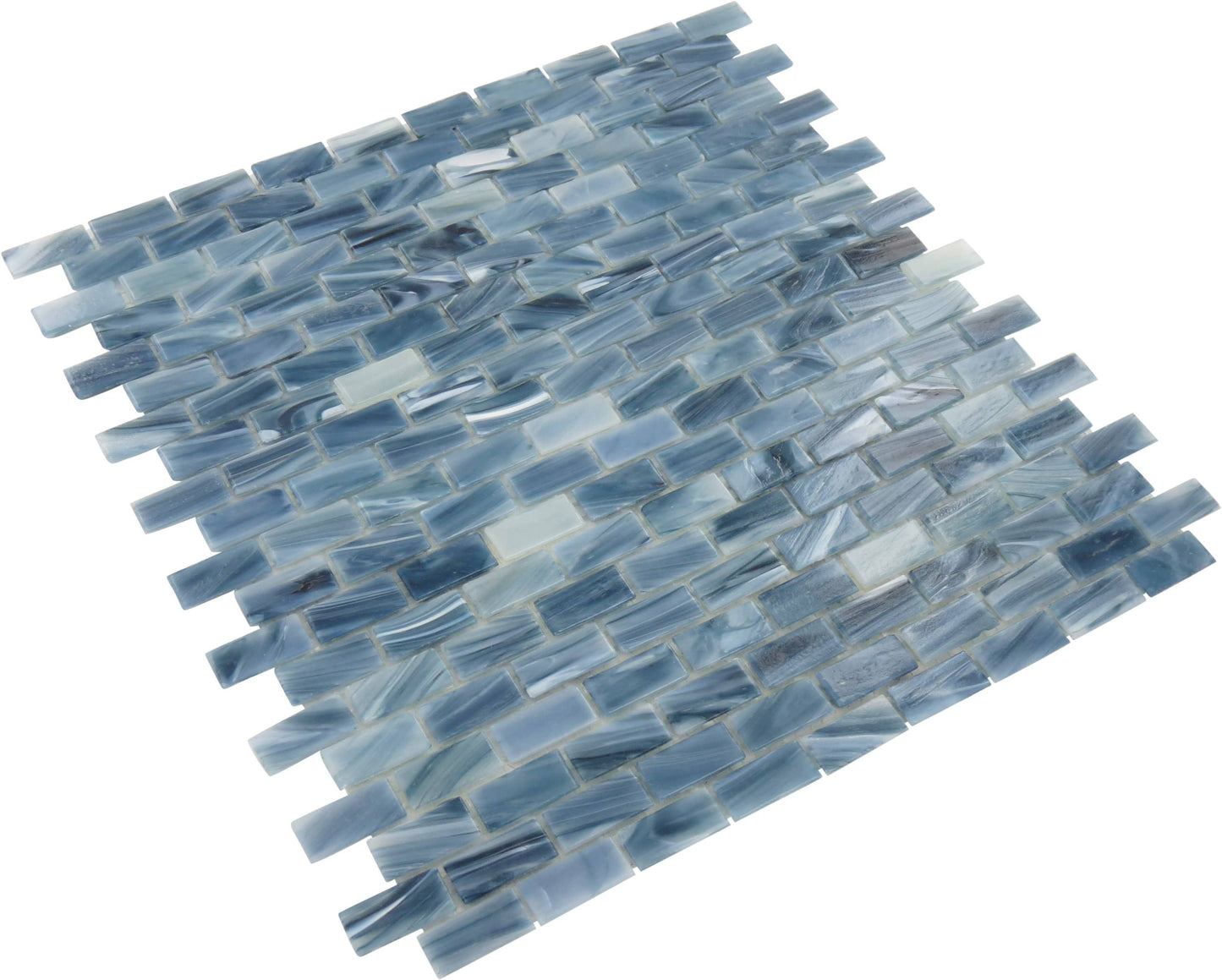 Sapphire Blue 1/2" x 1" Glossy Glass Pool Tile Royal Tile & Stone