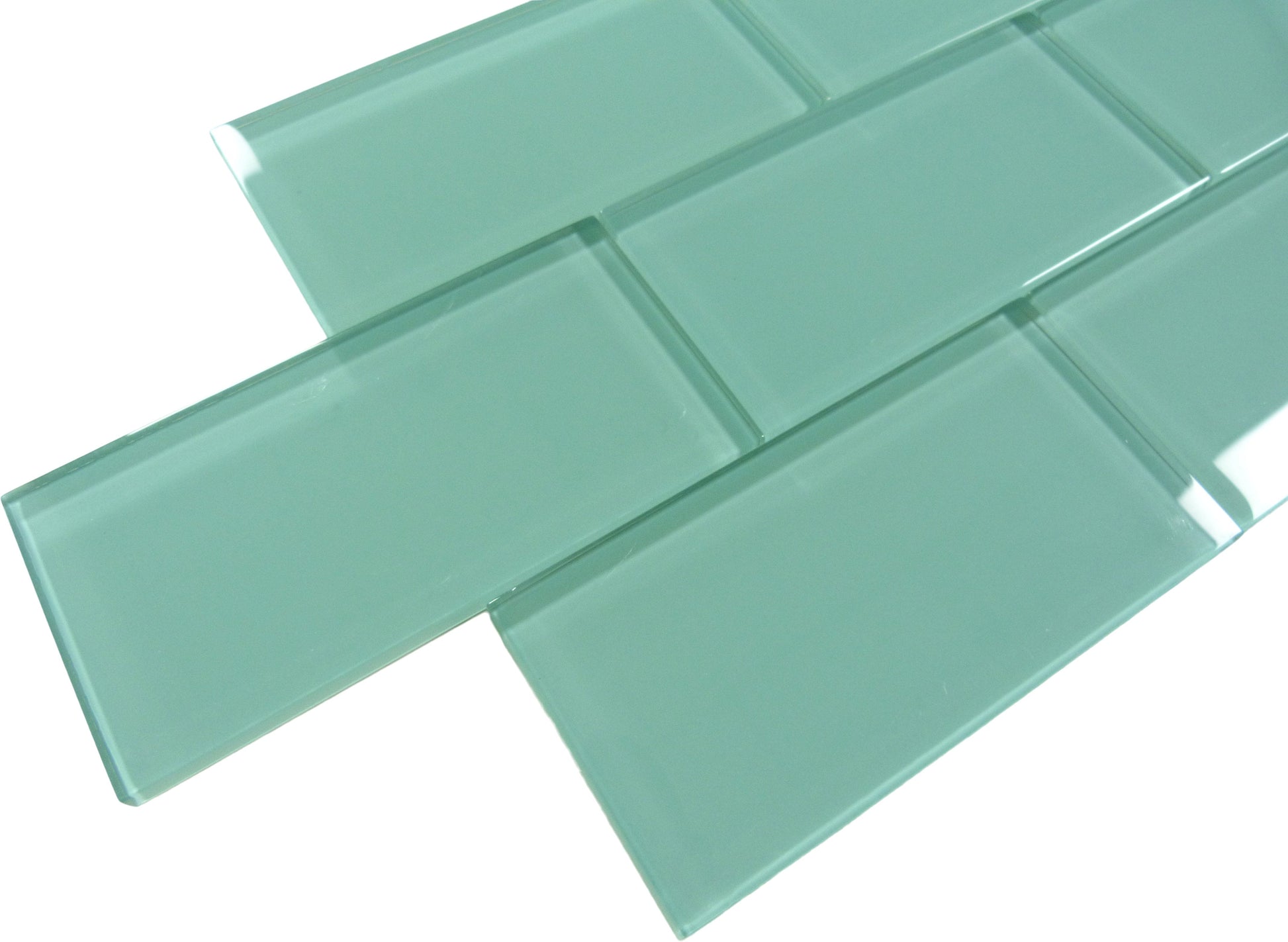 Sea Blue 3" x 6" Glossy Glass Subway Tile Tuscan Glass