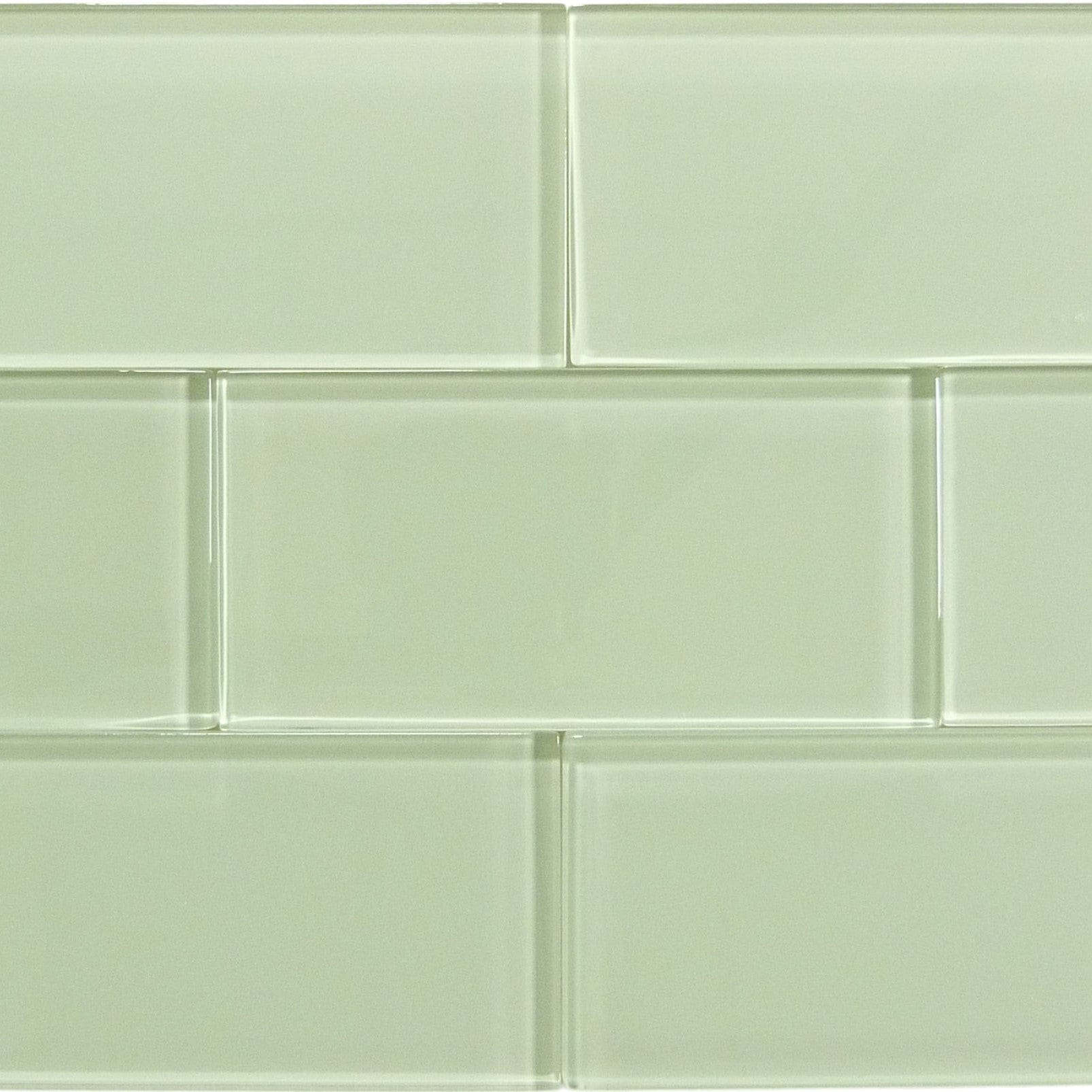 Mist Green 3x6 Glossy Glass Subway Tile Tuscan Glass
