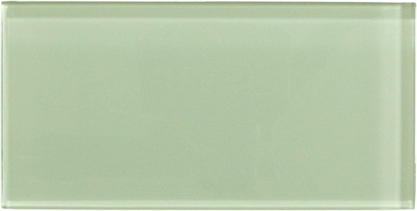 Mist Green 3x6 Glossy Glass Subway Tile Tuscan Glass