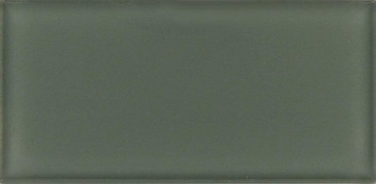 Battleship Grey 3" x 6" Glossy Glass Subway Tile Tuscan Glass