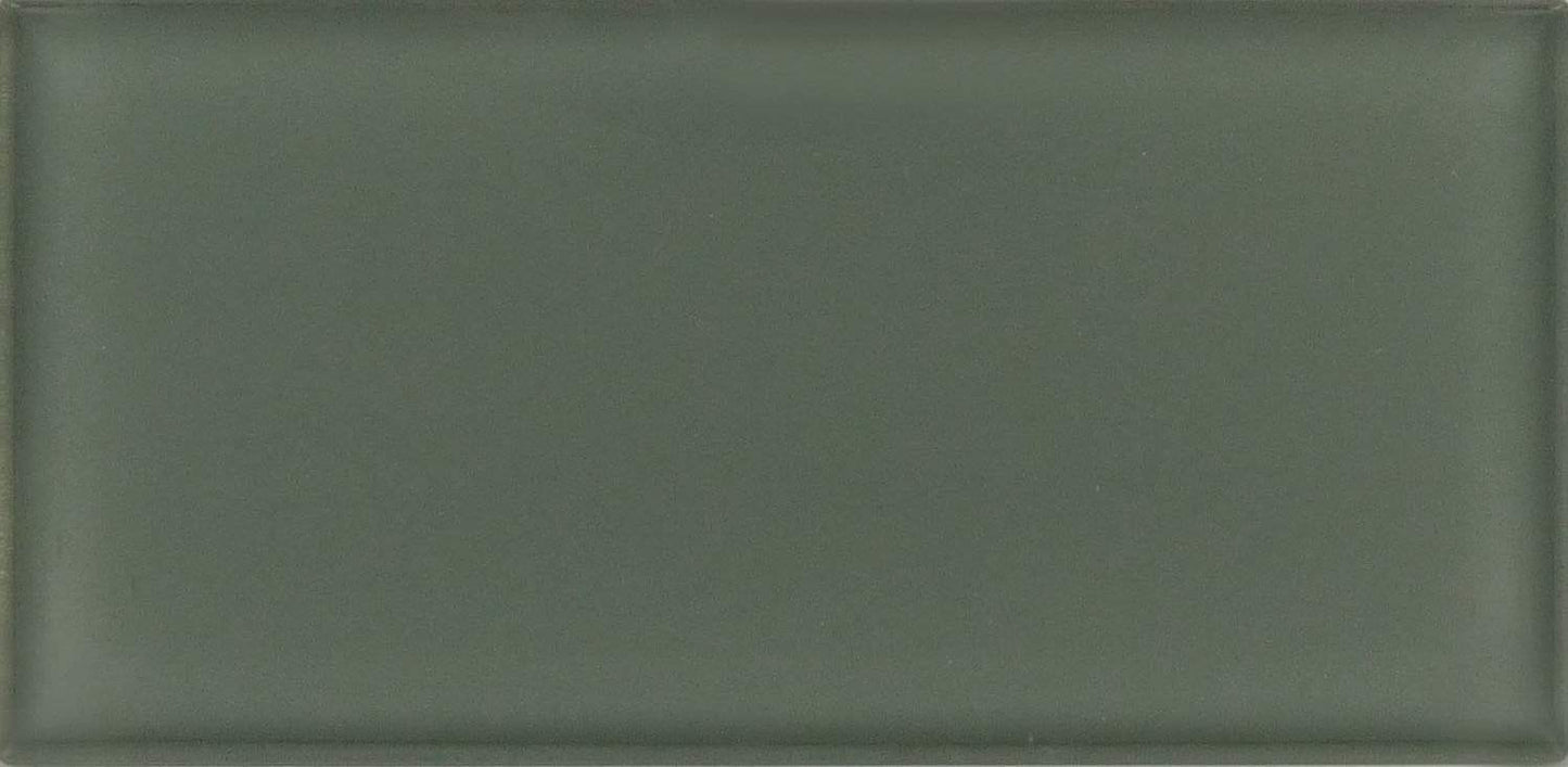 Battleship Grey 3" x 6" Glossy Glass Subway Tile Tuscan Glass