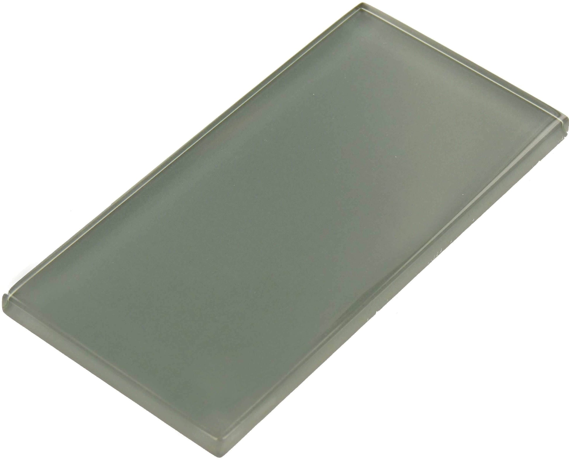 Battleship Grey 3" x 6" Glossy Glass Subway Tile Tuscan Glass