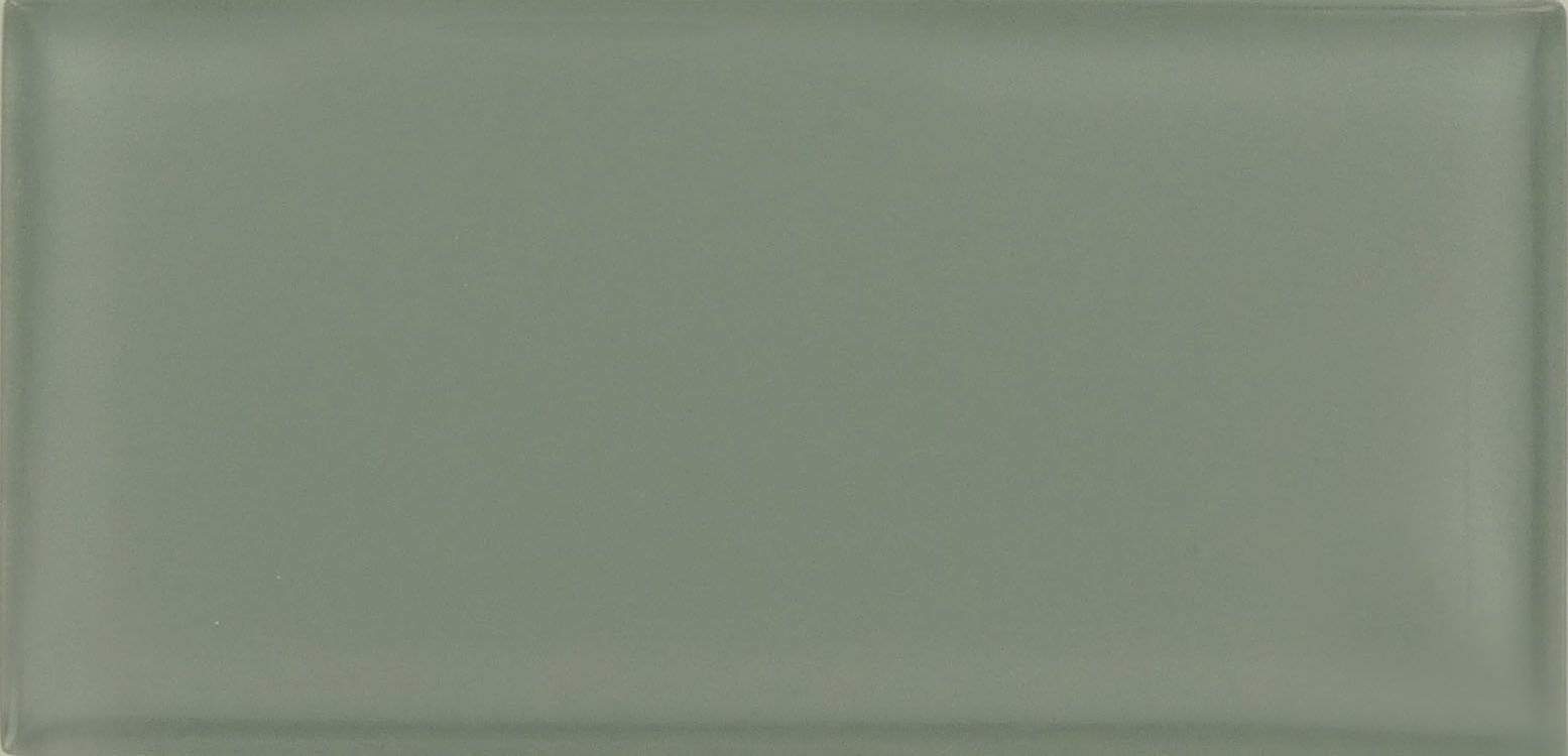 Ashen Grey 3" x 6" Glossy Glass Subway Tile Tuscan Glass