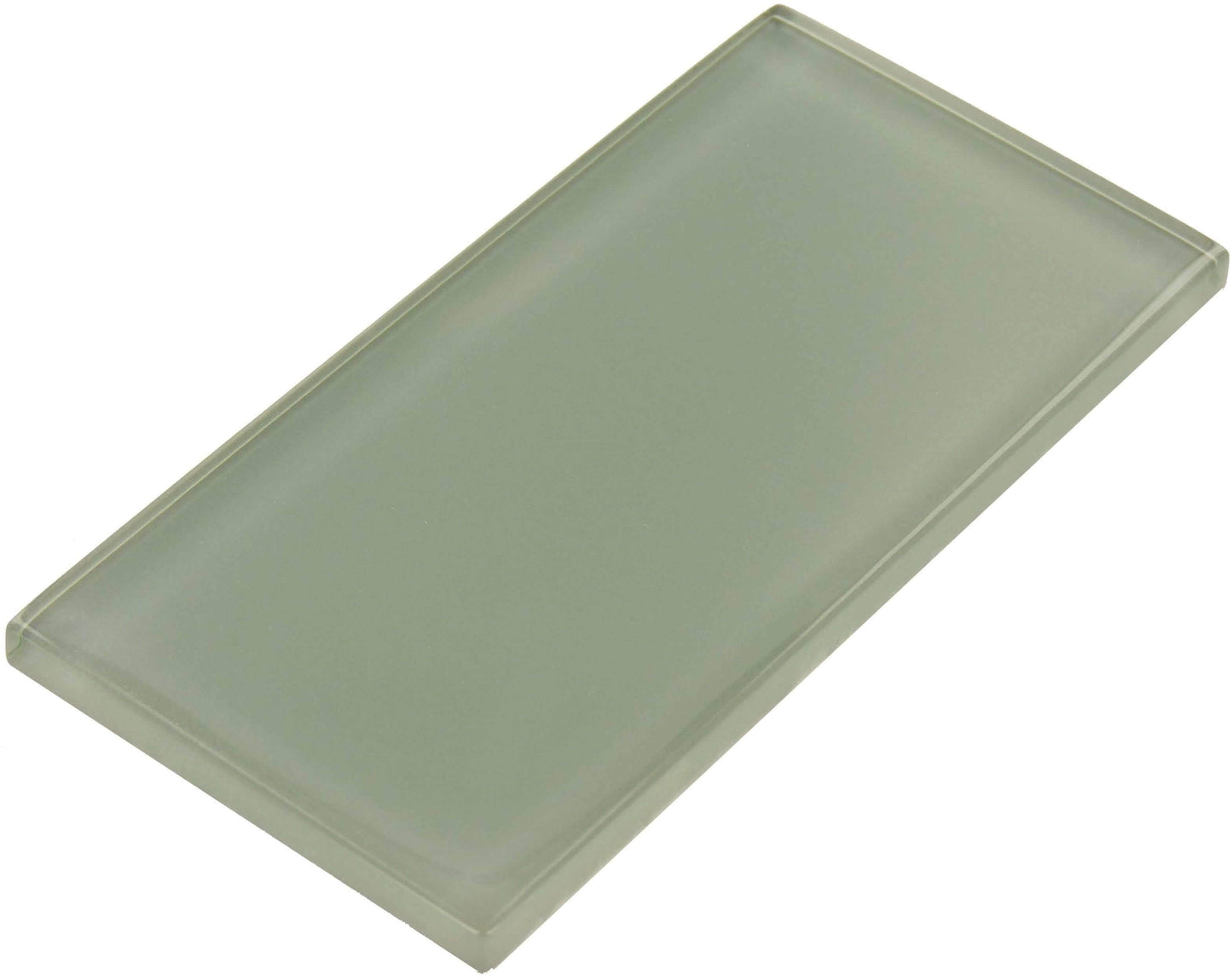 Ashen Grey 3" x 6" Glossy Glass Subway Tile Tuscan Glass