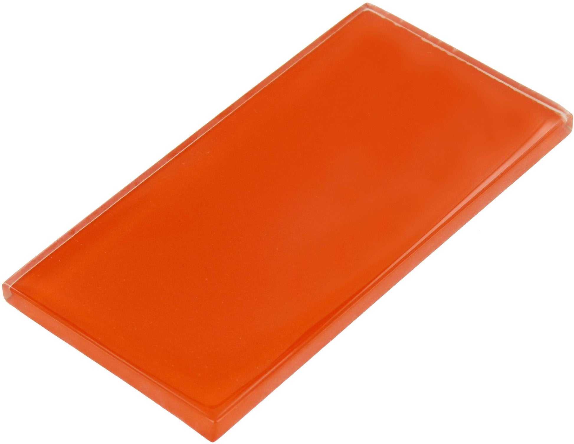 Sunkist Orange 3" x 6" Glossy Glass Subway Tile Tuscan Glass