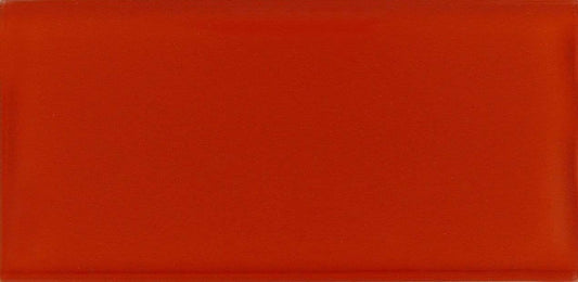 Cherry Red 3" x 6" Glossy Glass Subway Tile Tuscan Glass