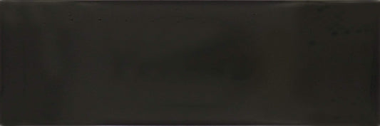 Jet Black 4'' x 12'' Glossy Glass Subway Tile Tuscan Glass