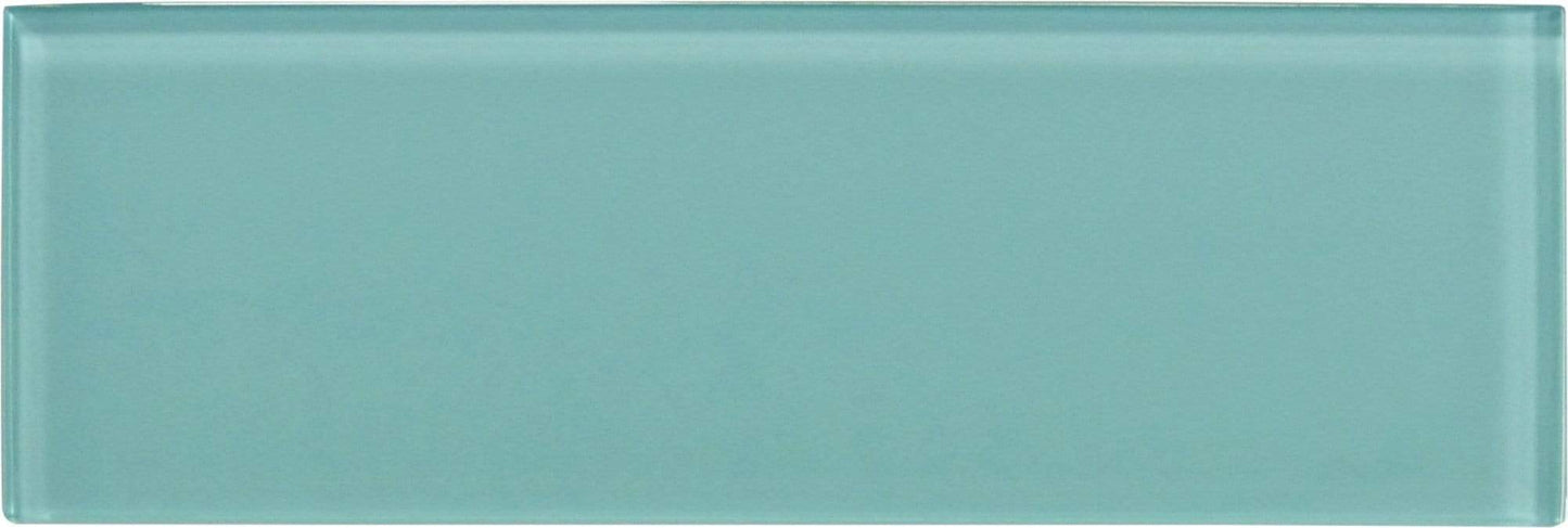 Sea Blue 4" x 12" Glossy Glass Subway Tile Tuscan Glass