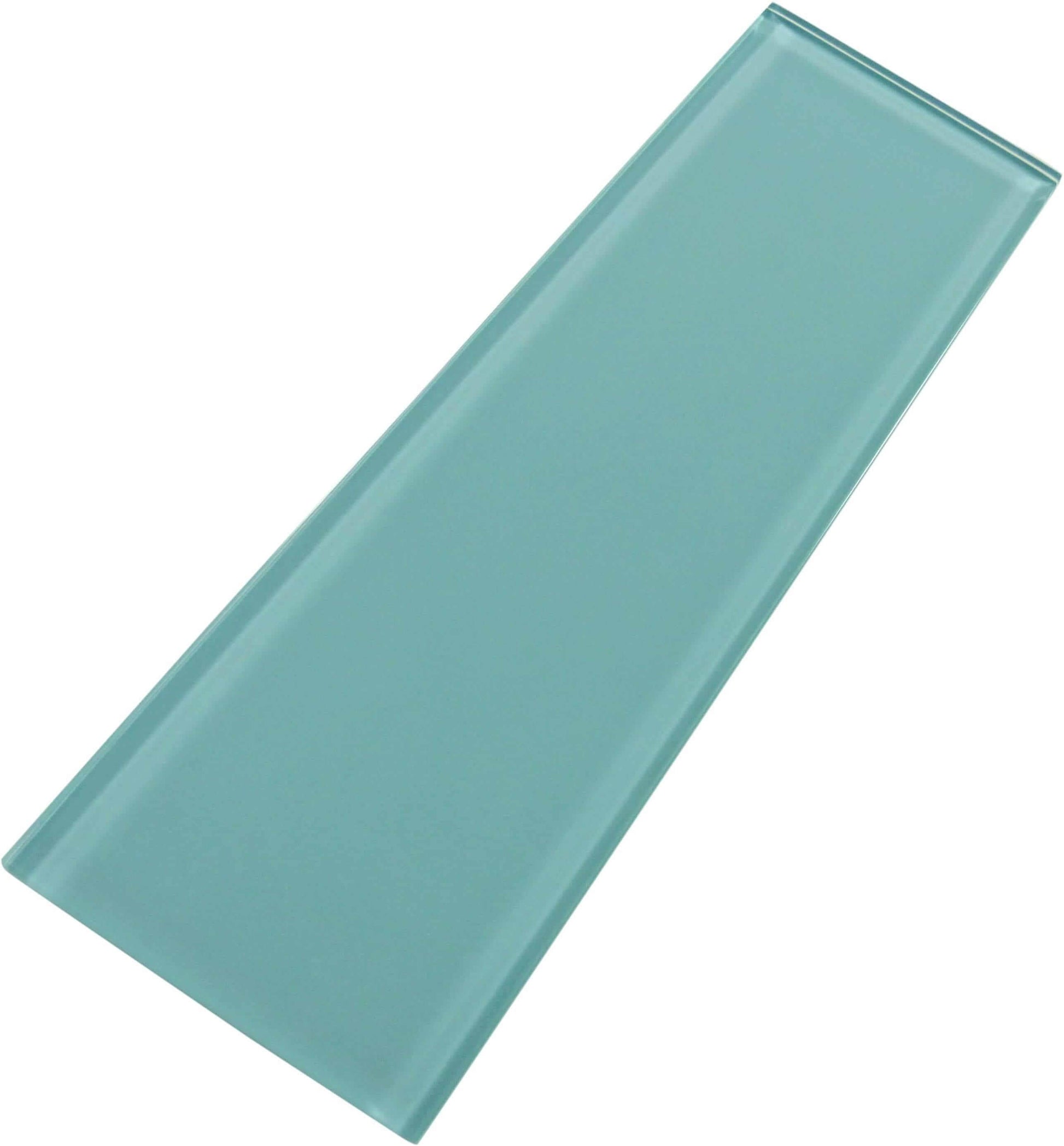 Sea Blue 4" x 12" Glossy Glass Subway Tile Tuscan Glass