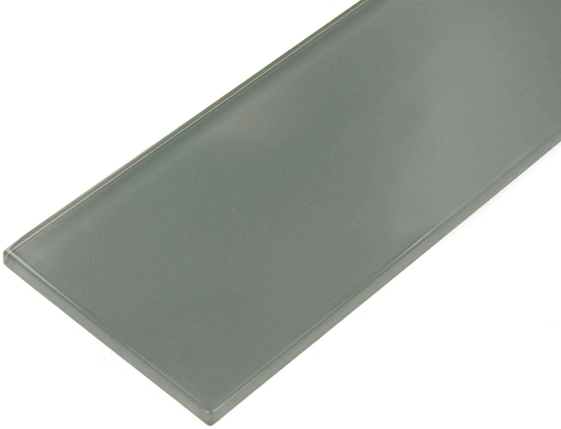 Battleship Grey 4" x 12" Glossy Glass Subway Tile Tuscan Glass