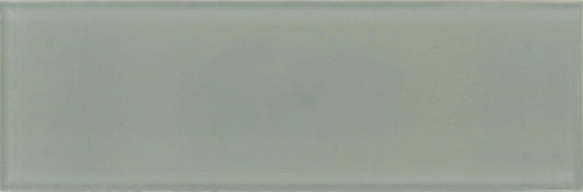 Ashen Grey 4'' x 12'' Glossy Glass Subway Tile Tuscan Glass