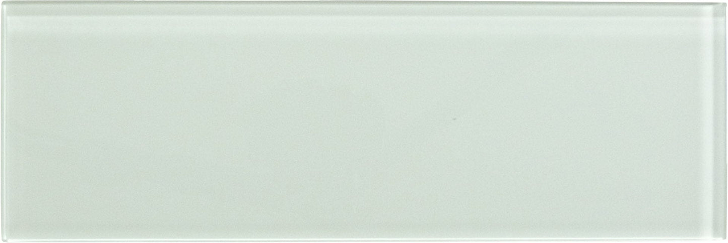 Crystal 4" x 12" White Glossy Glass Subway Tile Tuscan Glass