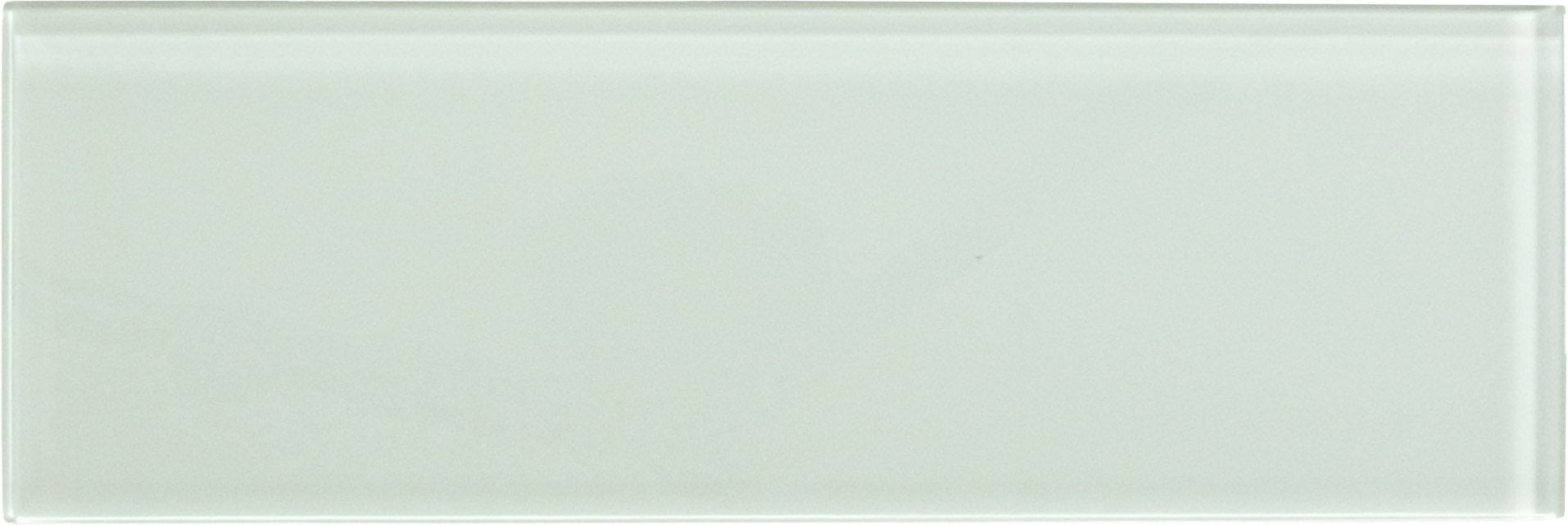 Crystal 4" x 12" White Glossy Glass Subway Tile Tuscan Glass