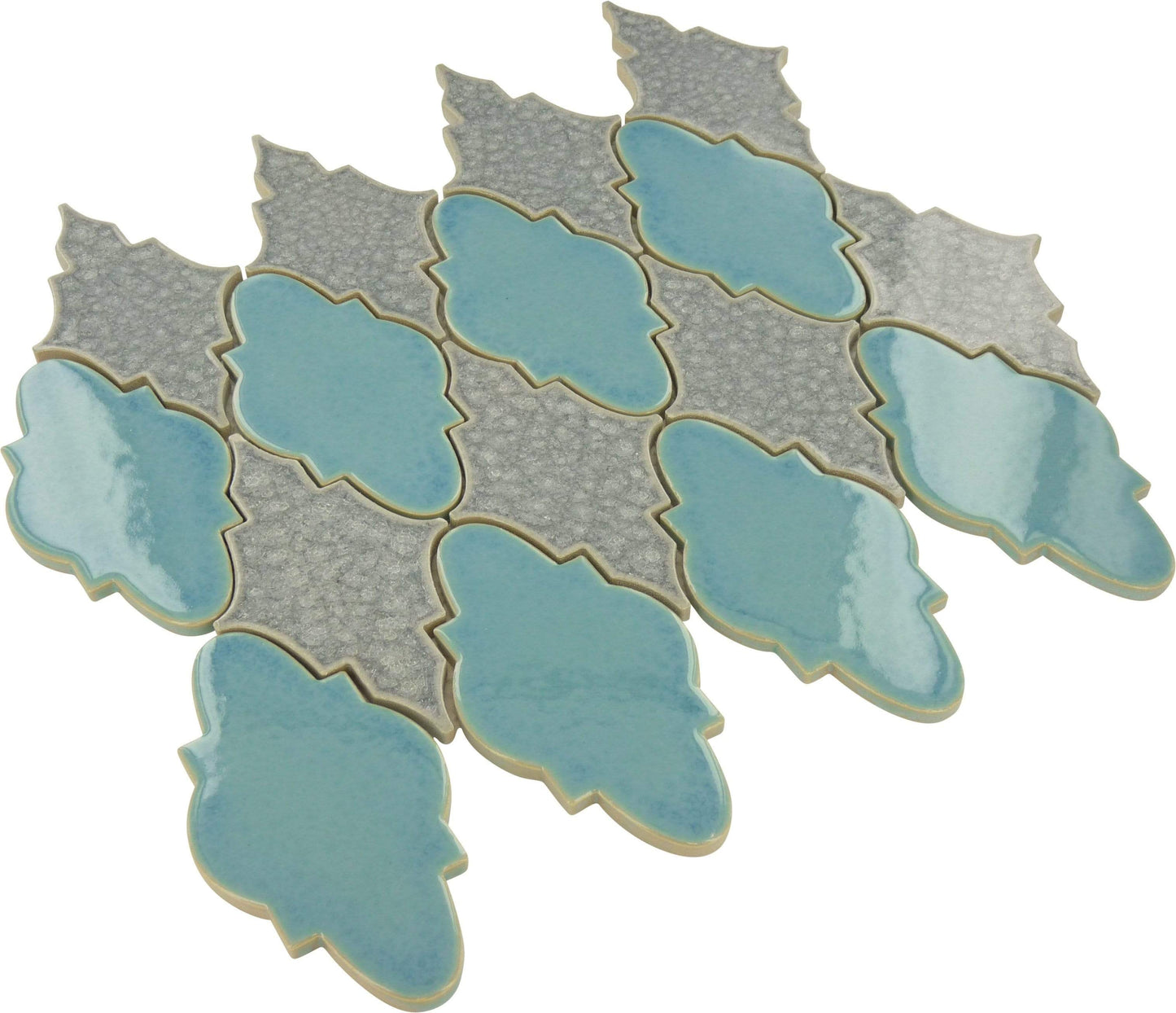 Arabian Crackled Aqua Ceramic Tile Tuscan Glass