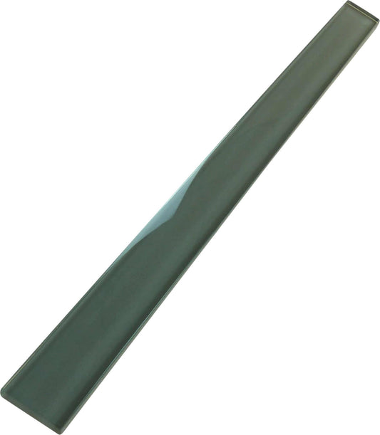 Battleship Grey 1" x 12" Glossy Glass Liner Tuscan Glass